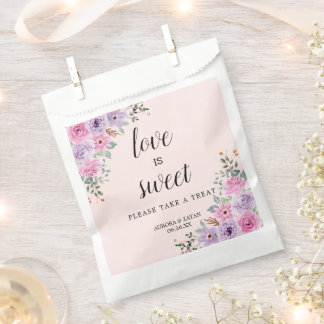 Elegante Roze Waterverf Bloemige Bruiloft Bedankzakje