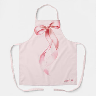 Elegante Roze Waterverf Boog Persoonlijke Bakkerij Schort