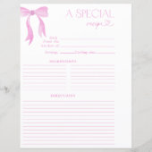 Elegante Roze Waterverf Bruiloft Bridal Shower Rec (Achterkant)