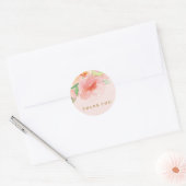 ELEGANTE ROZE WATERVERF BRUILOFT STICKER SEALS (Envelop)
