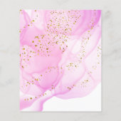 elegante roze waterverf faux glitter flyer (Achterkant)