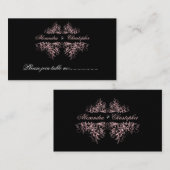 Elegante Roze Wervelingen Tafel Plaats Kaart Mini Plaatskaartje (Voorkant / Achterkant)