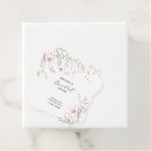 Elegante Roze Wilde Bloemen Bruidsdouche  Bedankjes Labels (In situ)