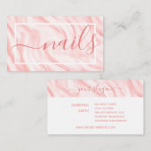 Elegante Roze Wit Kalligrafie Naam Handtekening Ch Visitekaartje (Voorkant / Achterkant)