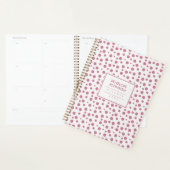 Elegante Roze Wit Stippenpatroon Planner (Display)