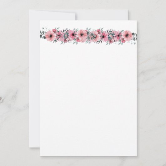 ELEGANTE ROZE & WITTE UITNODIGING (Achterkant)