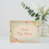 Elegante Rozen 80e Save The Date Aankondigingskaart (Staand voorkant)