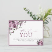 Elegante Rozen 80e Verjaardag Dank u kaart (Staand voorkant)