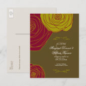 Elegante Rozen Bewaar de datum Aankondigingskaart (Voorkant / Achterkant)