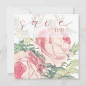 Elegante Rozen Bewaar de datum Sjabloon (Voorkant)