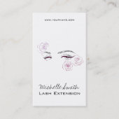 Elegante Rozen Bloemen Waterverf Schoonheidssalon Visitekaartje (Voorkant)