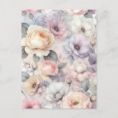 Elegante Rozen bloesems Briefkaart (Voorkant)