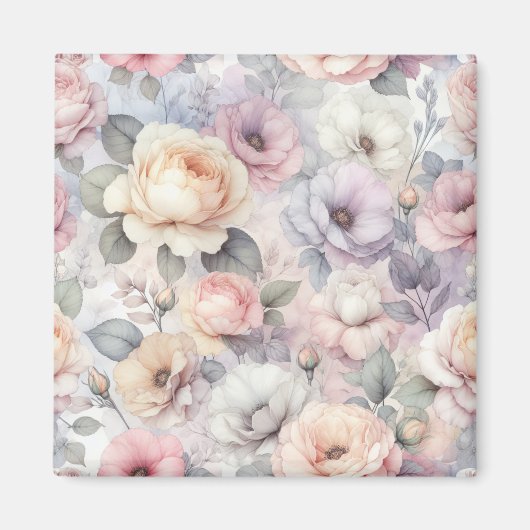 Elegante Rozen bloesems Magneet (Voorkant)