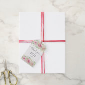 Elegante Rozen Bruids-Shower Bedankje Cadeaulabel (Met Touw)