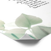 Elegante rozen bruiloft zitgrafiek 20 tafels poster (Hoek)