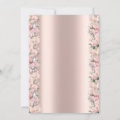 Elegante Rozen Chique Roos Goud Baby shower Kaart (Achterkant)