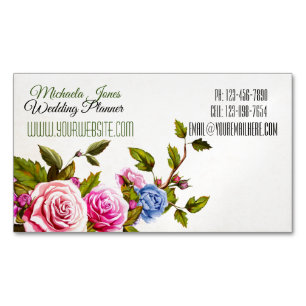 Elegante Rozen Designer Planner Bloemist Magnetisch Visitekaartje