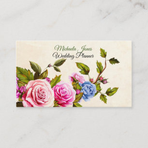 Elegante Rozen Designer Planner Bloemist Visitekaartje