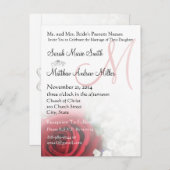 Elegante Rozen en baby's adem bruiloft uitnodiging (Voorkant / Achterkant)