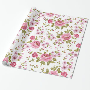 Elegante  rozen floral design cadeaupapier