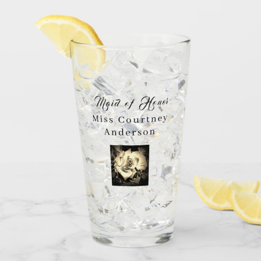 Elegante Rozen glazen beker (Voorkant ijs)