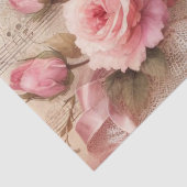 Elegante Rozen & Kant  Bloemen Decoupage Tissuepapier (Detail)