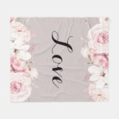 Elegante Rozen Middelzware Fleece Deken (Voorkant (Horizontaal))