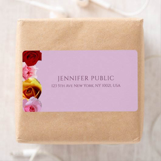 Elegante Rozen Moderne Ontwerp Bloemstuk Kunst Ver Etiket (Insitu)