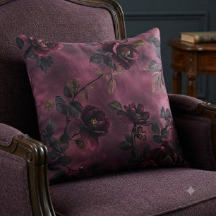 Elegante rozen op een diepe paarse achtergrond. kussen