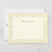 Elegante Rozen op handgeschreven Frans script (Achterkant)