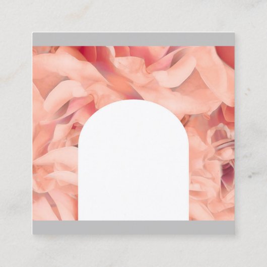 elegante rozen pastel stijlvol aangepast roze en g vierkante visitekaartje (Achterkant)