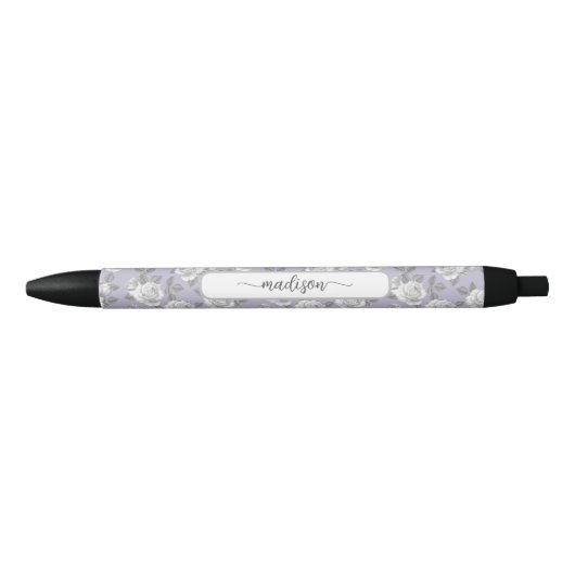 Elegante Rozen Tuin Lavendel Pen (Voorkant)