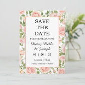 Elegante Rozen Tuin Save The Date (Staand voorkant)