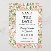 Elegante Rozen Tuin Save The Date (Voorkant / Achterkant)