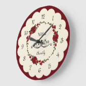 Elegante Rozen wandklok Housewarming Gift Grote Klok (Hoek)