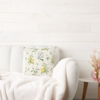 Elegante  Rozen Wit & Geel Kussen