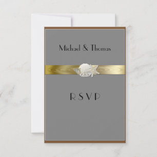 Elegante RSVP-kaarten Starfish Sanddollar RSVP Kaartje