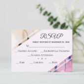 ** Elegante RSVP Modern Waterverf bruiloft (Staand voorkant)