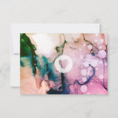 ** Elegante RSVP Modern Waterverf bruiloft (Achterkant)