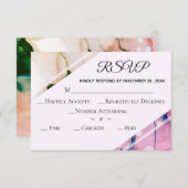 ** Elegante RSVP Modern Waterverf bruiloft (Voorkant / Achterkant)