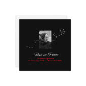 Elegante Rust in Vrede Condoleance Kaart (Voorkant / Achterkant in situ)