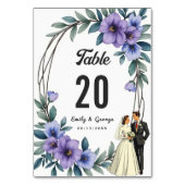 Elegante Rustieke Bloemen Krans Bruid Bruidegom Hu Kaart (Achterkant)