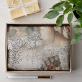 Elegante rustieke bloemen vlinder decoupage tissuepapier (Geschenk)