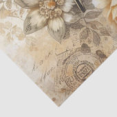 Elegante rustieke bloemen vlinder  decoupage tissuepapier (Detail)