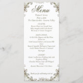 Elegante rustieke bloemenbruiloft menu (Voorkant)