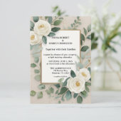 Elegante Rustieke Boho Bloemstuk Save The Date (Staand voorkant)