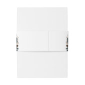 Elegante rustieke bos bloemen pinecones bruiloft uitnodigingen wikkel (Achterkant Voorbeeld)