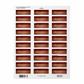 Elegante rustieke bruiloft etiket (Full Sheet)