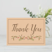 Elegante Rustieke Dank Je Bedankkaart (Staand voorkant)