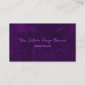 Elegante rustieke donker Paarse  textuur Visitekaartje (Voorkant)